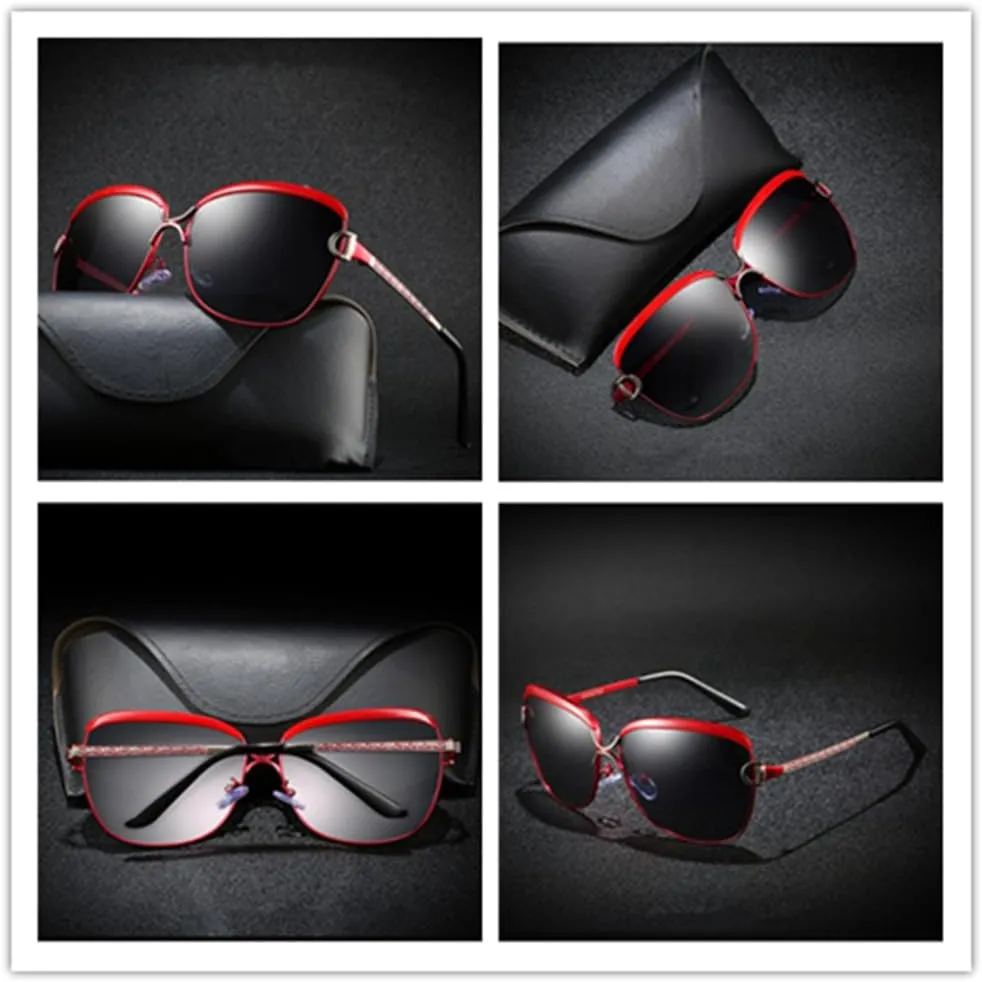 CGZWFERA-Oversized Polarized Sunglasses Women Metal Ladies Sun Glasses Vintage Anti-glare Driving Eyeglasses UV400
