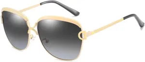 CGZWFERA-Oversized Polarized Sunglasses Women Metal Ladies Sun Glasses Vintage Anti-glare Driving Eyeglasses UV400