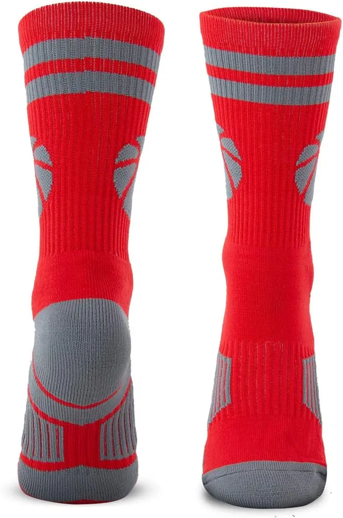 ChalkTalkSPORTS Basketball Performance Crew Socks - Multiple Colors - Youth & Adult - Elite Basketball Mid-Calf Socks