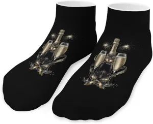 Champagne Cheer Day Low Cut Ankle Socks Non Slip Invisible Liner Sock Pack Casual Socks For Men Women