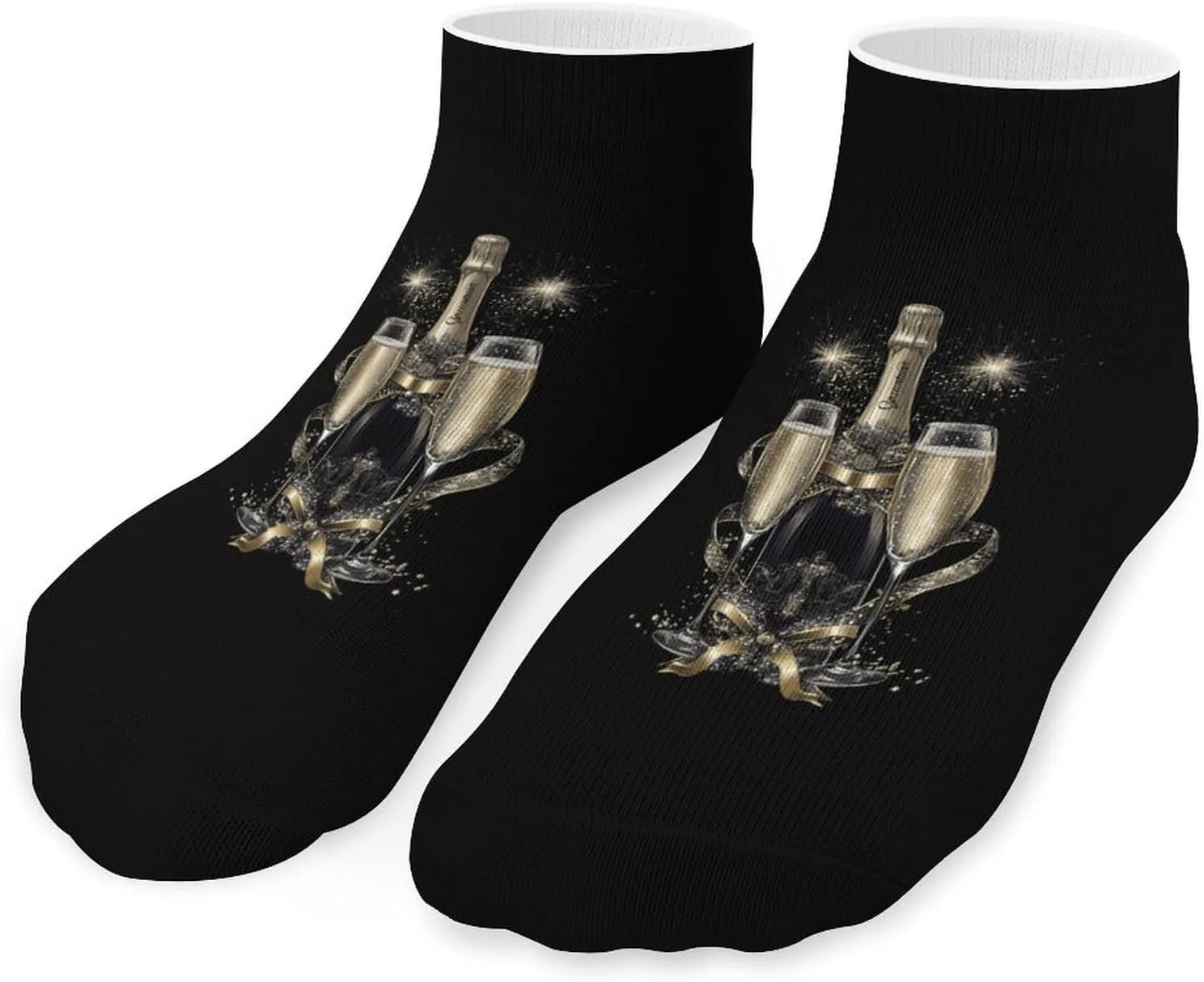 Champagne Cheer Day Low Cut Ankle Socks Non Slip Invisible Liner Sock Pack Casual Socks For Men Women