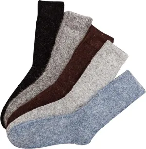 CHAO RAN 3 Pairs Mongolia Wool Cashmere Socks For Men Winter Warm Thick Comfortable Sock Soft Casual Dress Socks