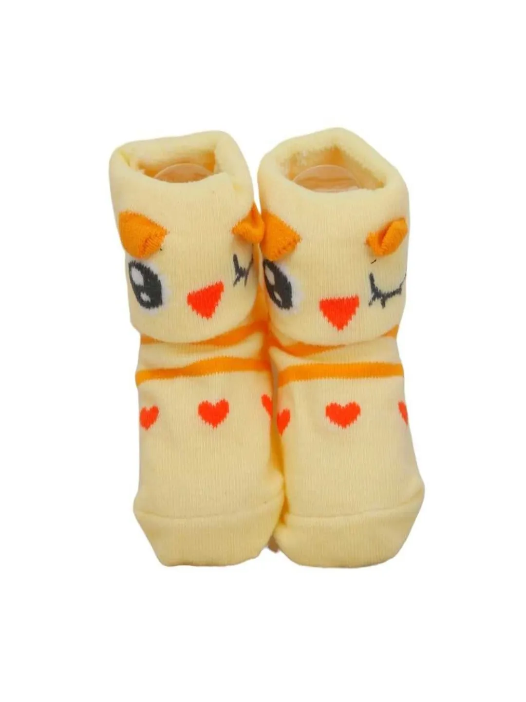 Charming Animal Theme Anti-Skid Socks Set for Baby Girls  Pack of 3
