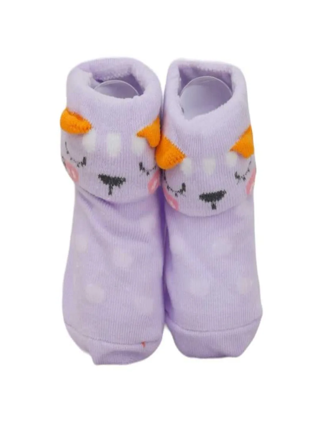 Charming Animal Theme Anti-Skid Socks Set for Baby Girls  Pack of 3