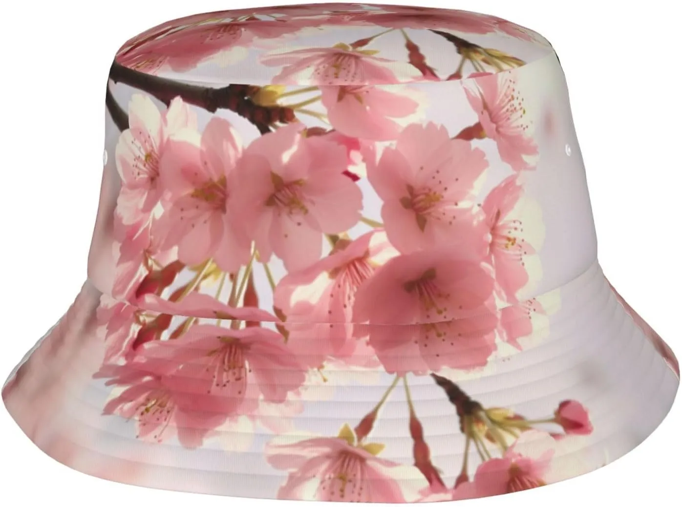 Cherry Blossom Bucket Hat Packable Breathable Sun Hats Fisherman Hats Outdoor Summer Travel Hiking Beach Caps for Men Women