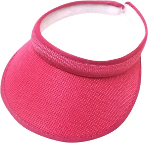 Child Wide Big Brim Visor Boys Girls Sun Hat Clip On Visors Adjustable UV Protection Cloth Covered Summer Beach Cap