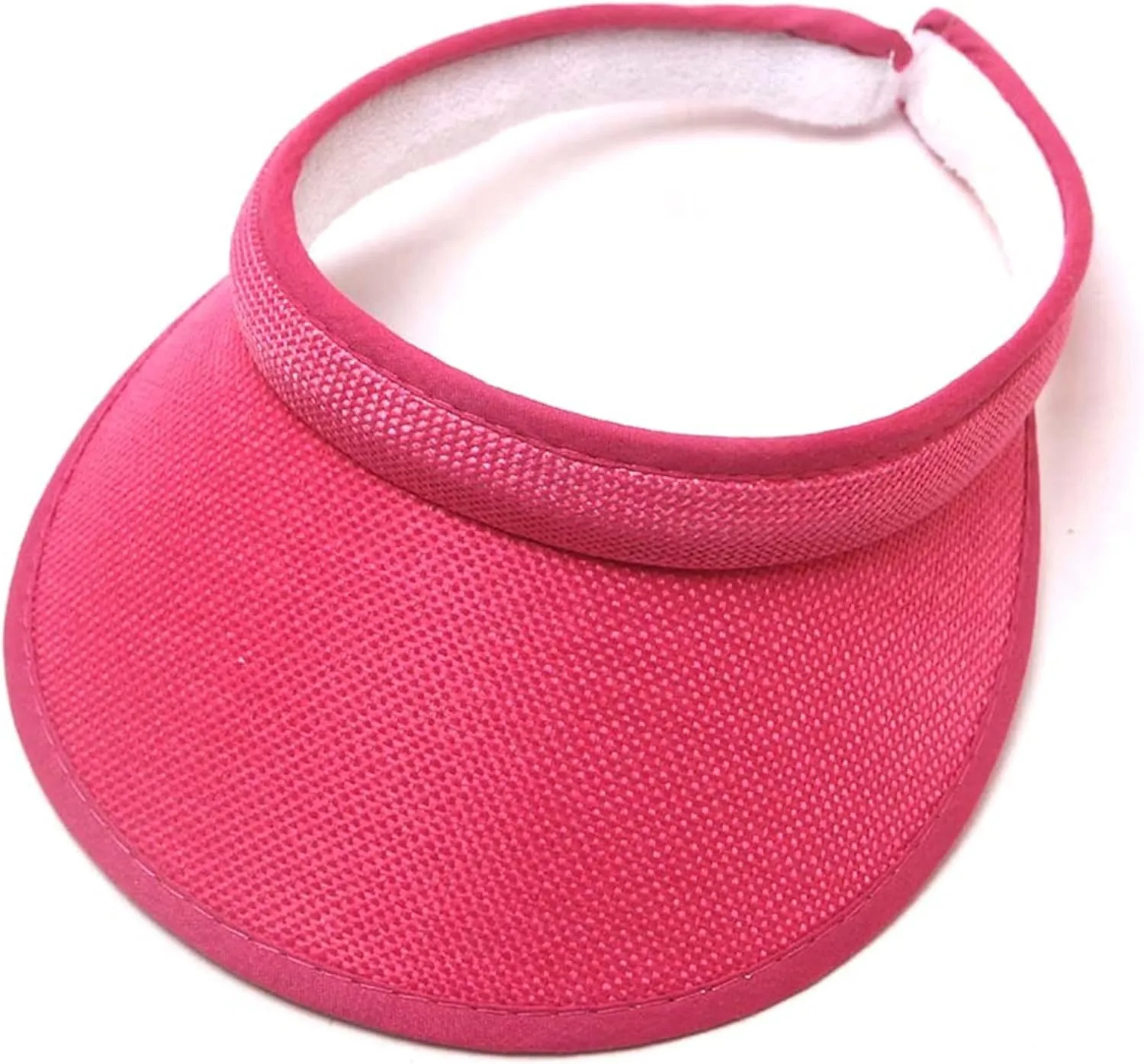 Child Wide Big Brim Visor Boys Girls Sun Hat Clip On Visors Adjustable UV Protection Cloth Covered Summer Beach Cap