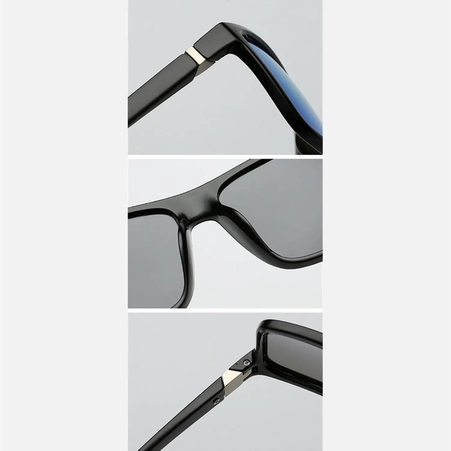 Classic Black Polarized Sunglasses Men Fashion Mirror Vintage Anti Glare Driving Shades Uv400