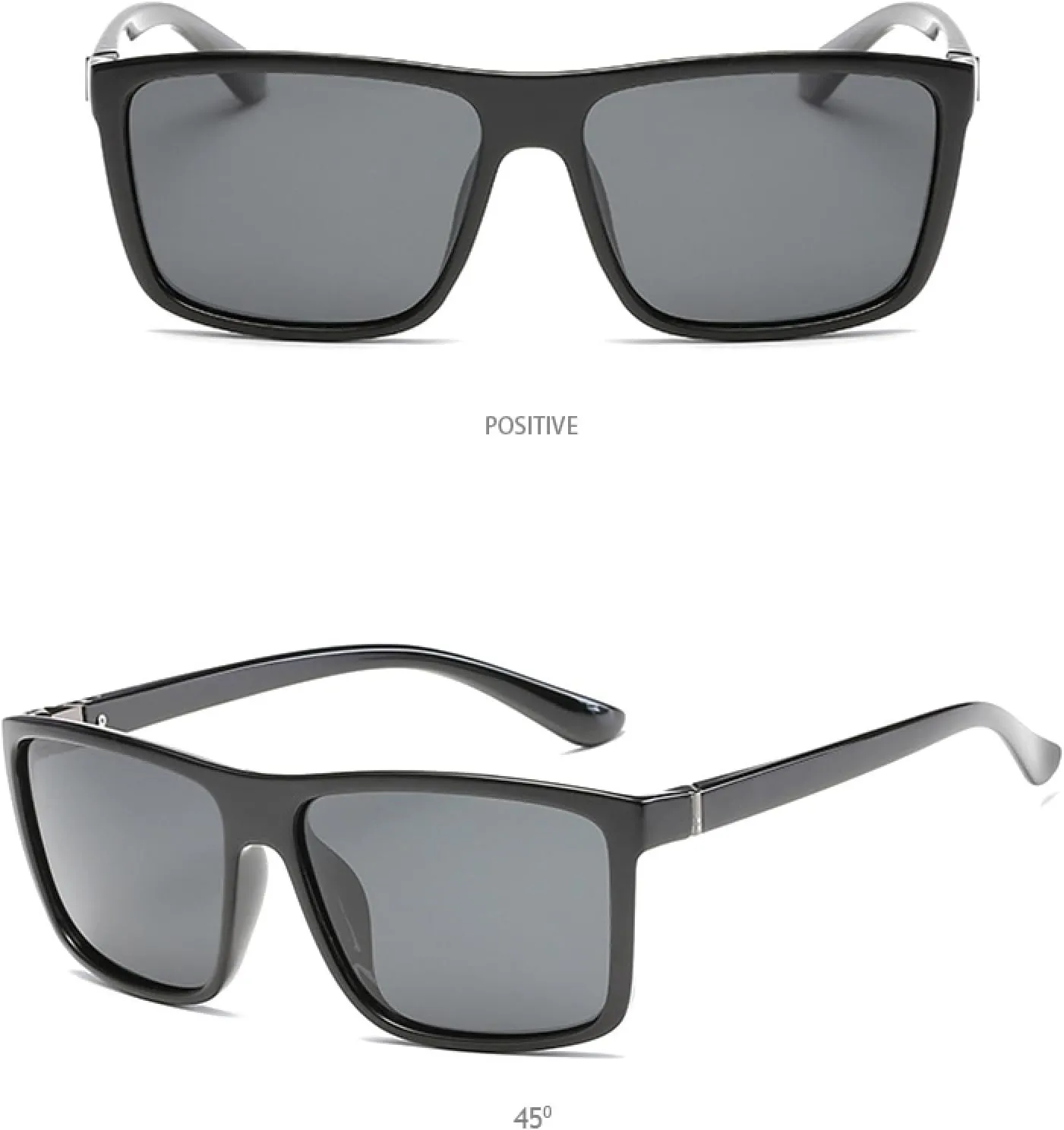 Classic Black Polarized Sunglasses Men Fashion Mirror Vintage Anti Glare Driving Shades Uv400