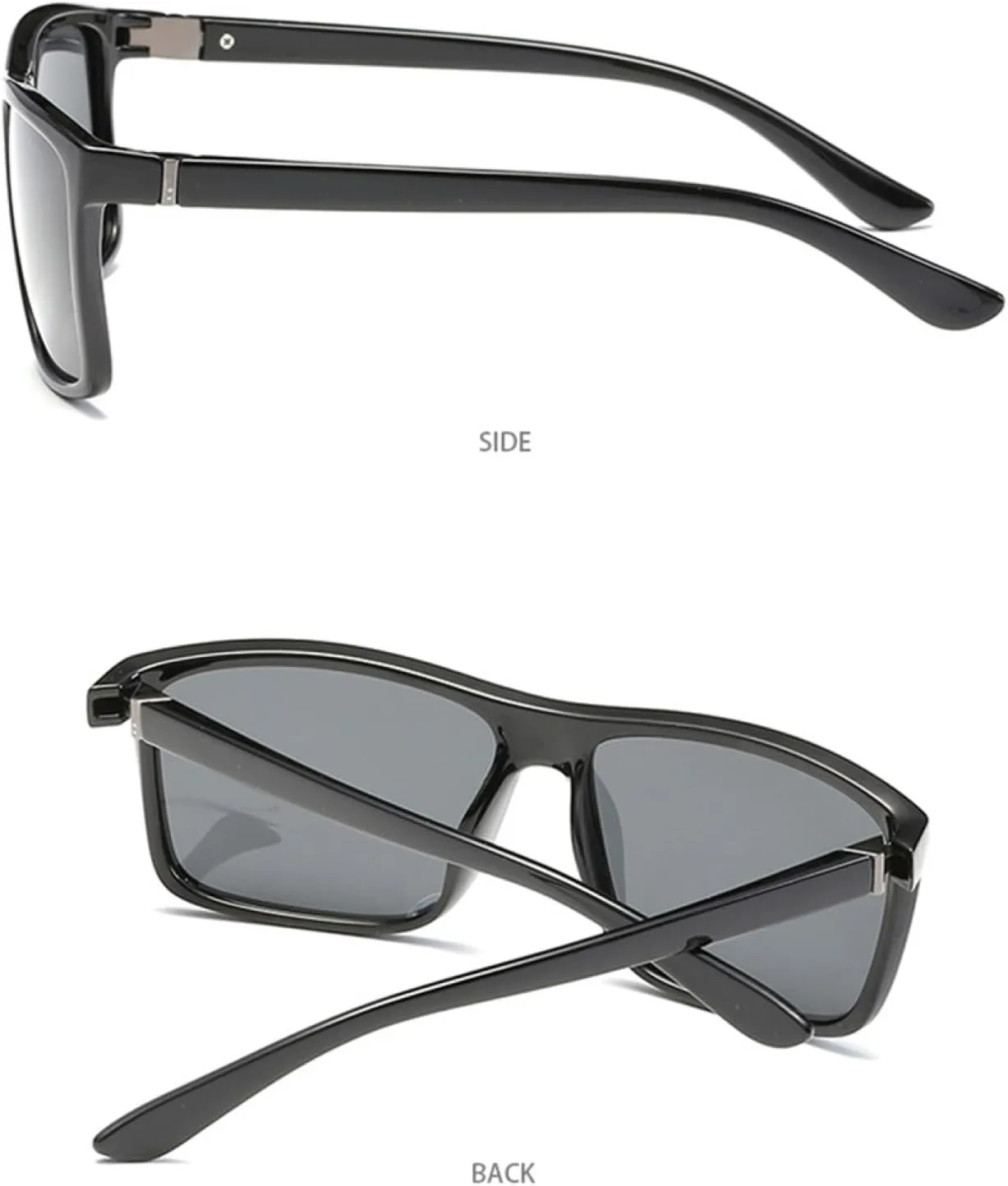 Classic Black Polarized Sunglasses Men Fashion Mirror Vintage Anti Glare Driving Shades Uv400