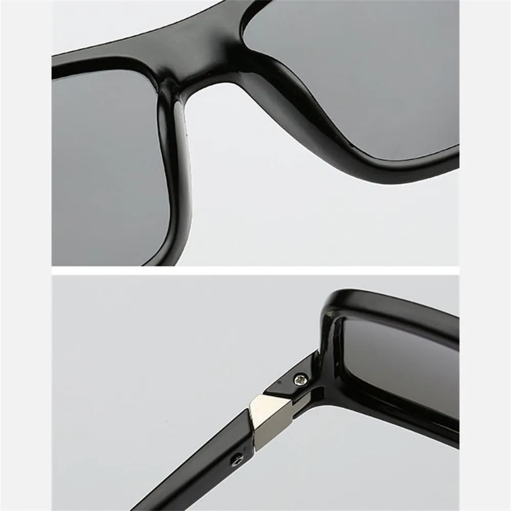 Classic Black Polarized Sunglasses Men Mirror Blue Sun Glasses Vintage Anti Glare Driving Shades UV400