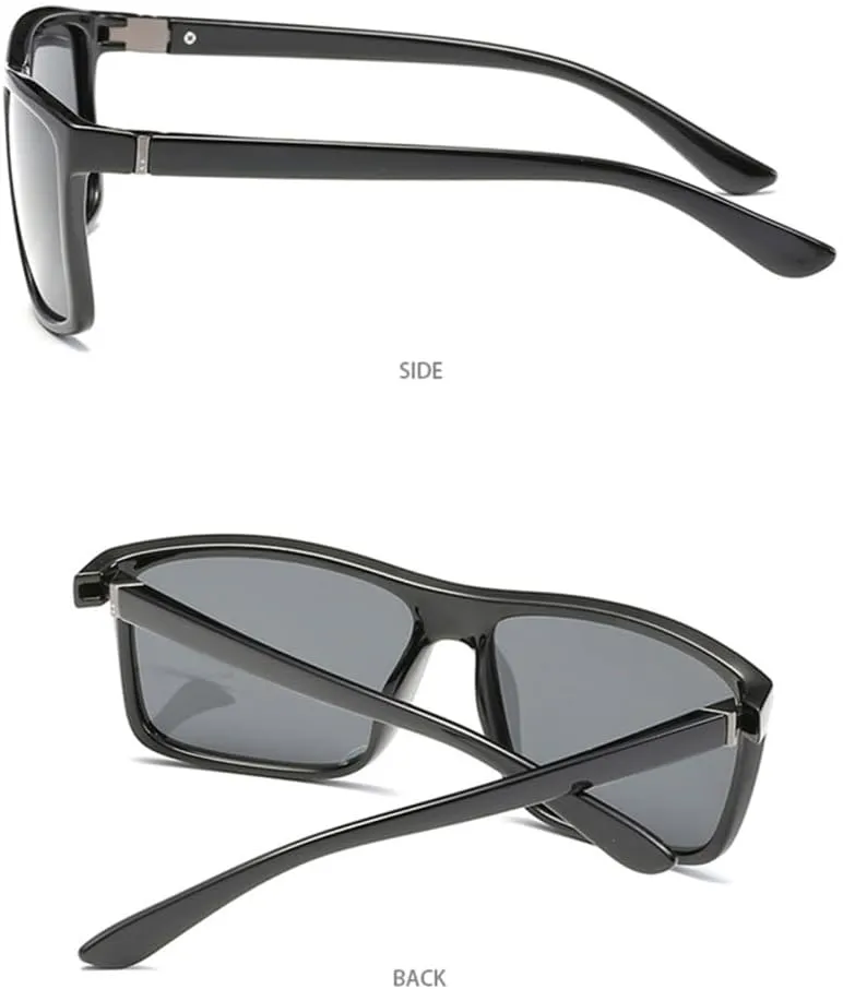 Classic Black Polarized Sunglasses Men Mirror Blue Sun Glasses Vintage Anti Glare Driving Shades UV400