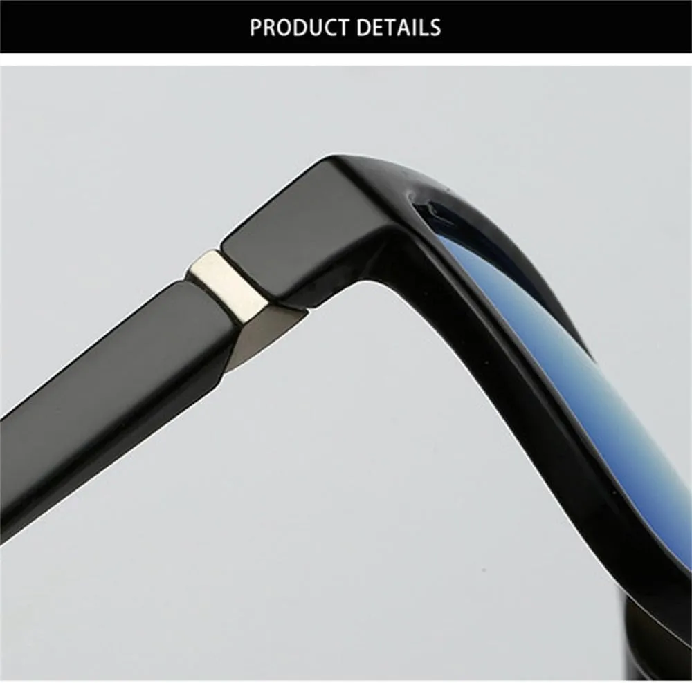 Classic Black Polarized Sunglasses Men Mirror Blue Sun Glasses Vintage Anti Glare Driving Shades UV400