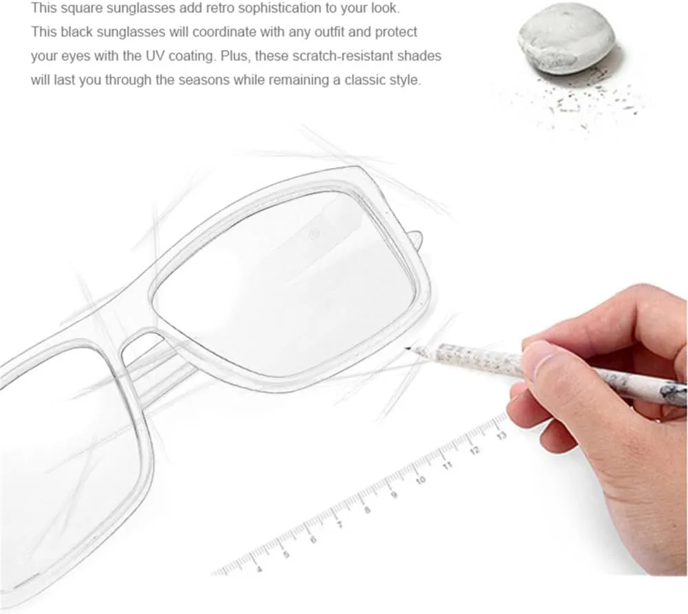 Classic Black Polarized Sunglasses Men Mirror Blue Sun Glasses Vintage Anti Glare Driving Shades UV400