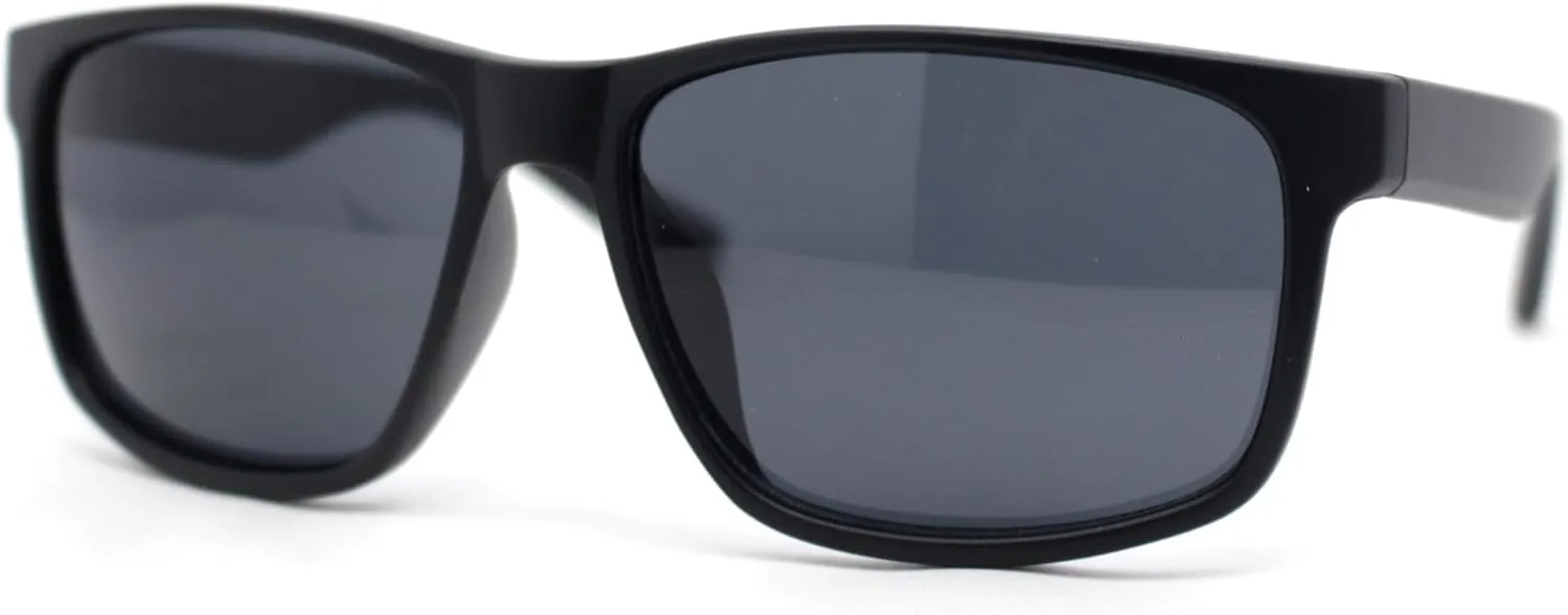Classic Mens Sport Horn Rim Plastic Rectangular Sunglasses