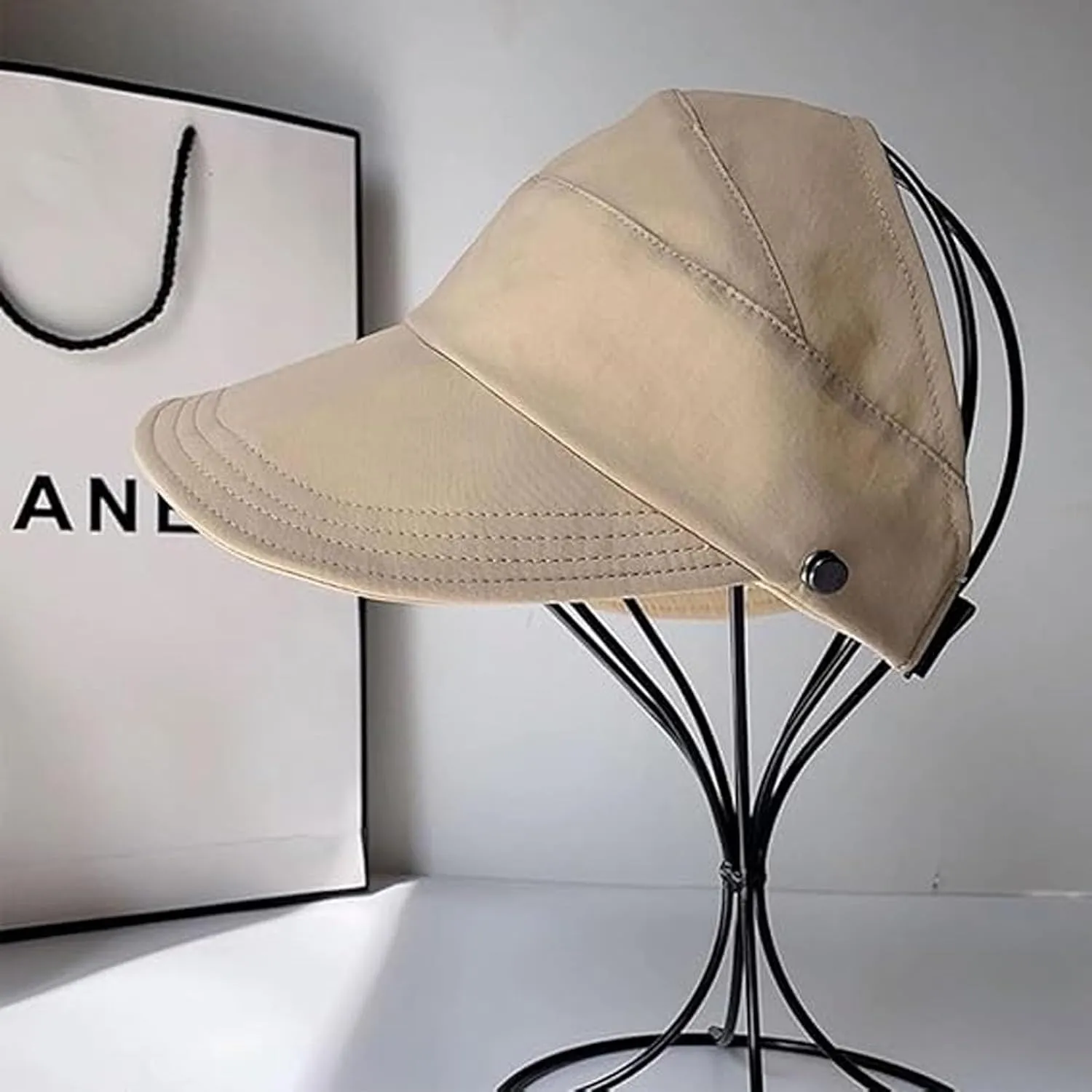 Classupery Outdoor UV Protection Hollow Top Sun Hat,Wide Brim Adjustable Sun Visors for Women Foldable Su N Hat
