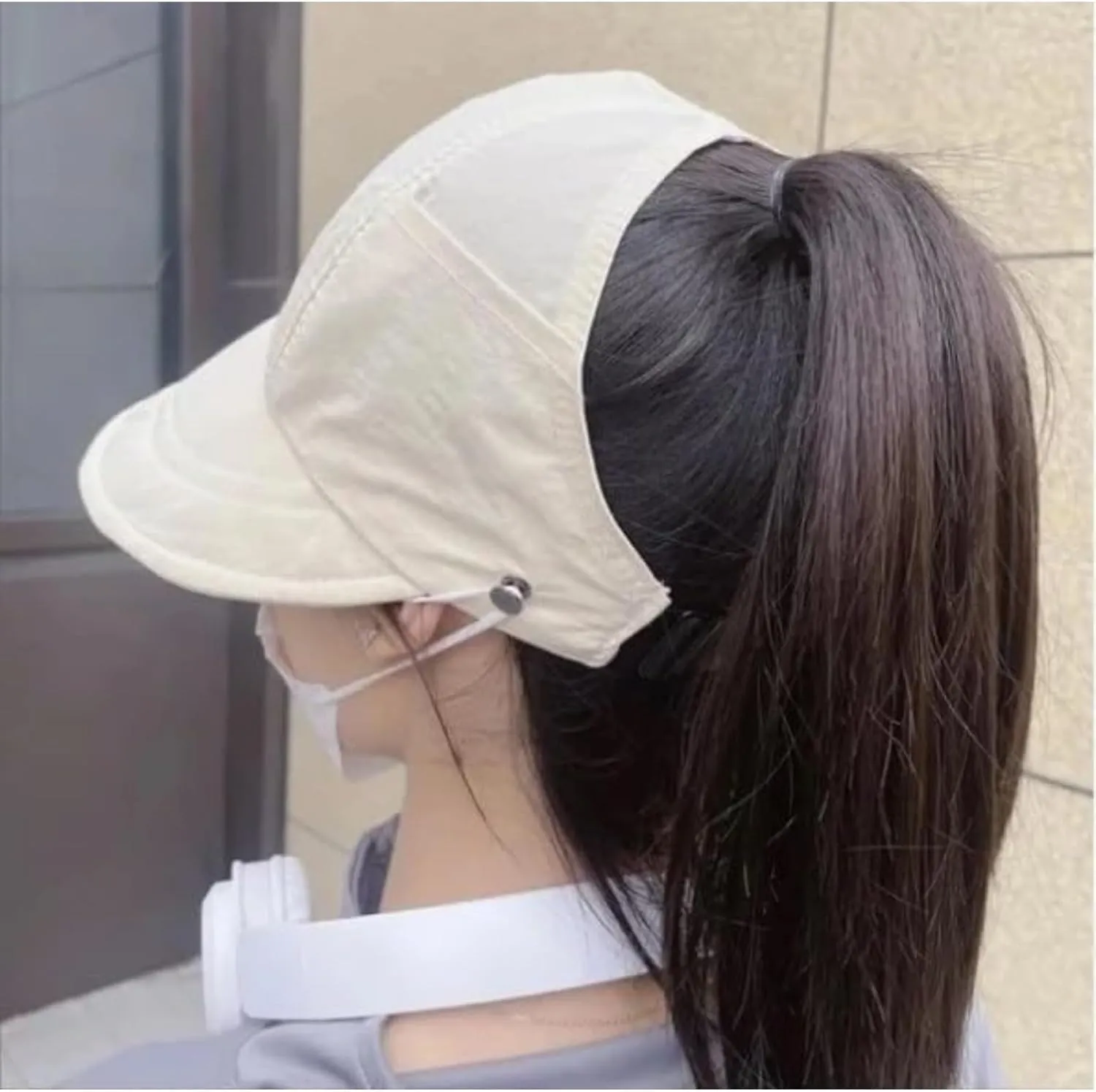 Classupery Outdoor UV Protection Hollow Top Sun Hat,Wide Brim Adjustable Sun Visors for Women Foldable Su N Hat
