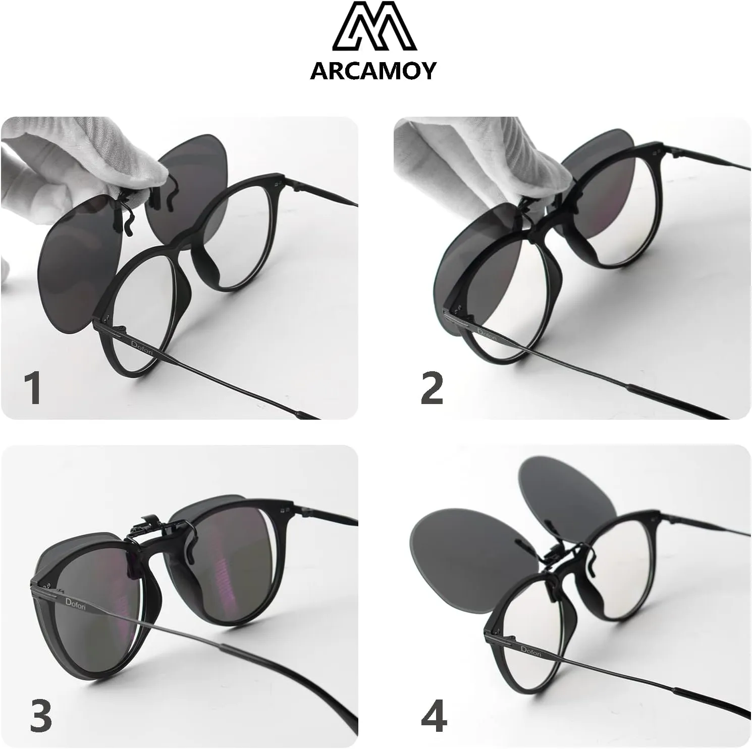 Clip on Sunglasses Over Prescription Glasses Polarized Anti Glare Flip Up UV Protection Glasses For Men Women