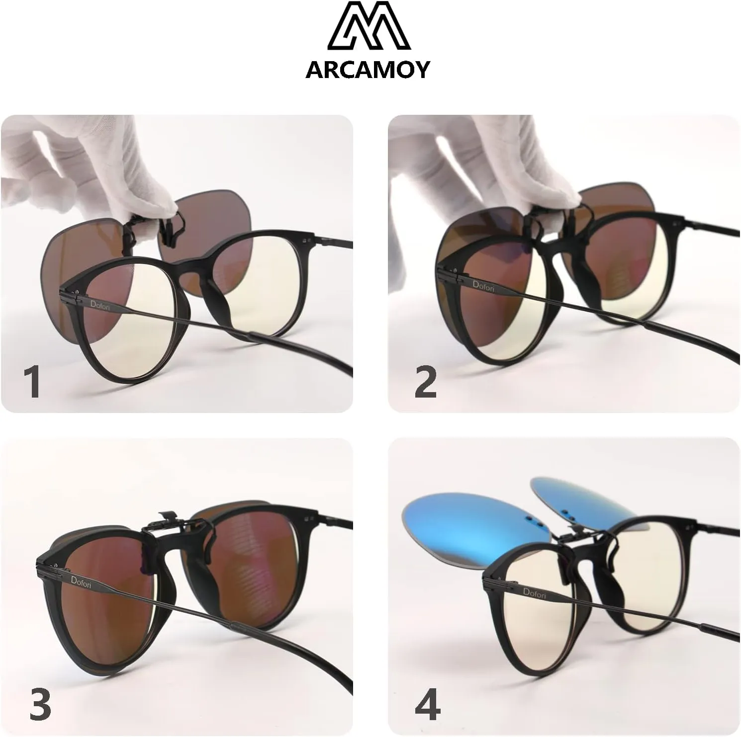 Clip on Sunglasses Over Prescription Glasses Polarized Anti Glare Flip Up UV Protection Glasses For Men Women