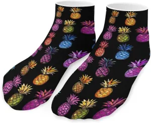 Coloful Pineapple Ankle Socks Breathable Low Cut Sports Socks Casual No Show Sock for Women Men
