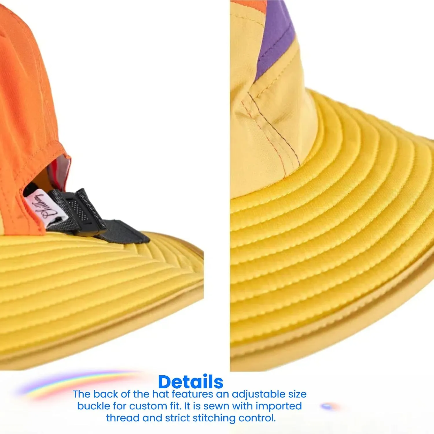 Color-Blocked Fisherman Style Sun Hat for Outdoor Camping, Surfing & Vacations - Wide Brim, UV Protective, Anti-Slip