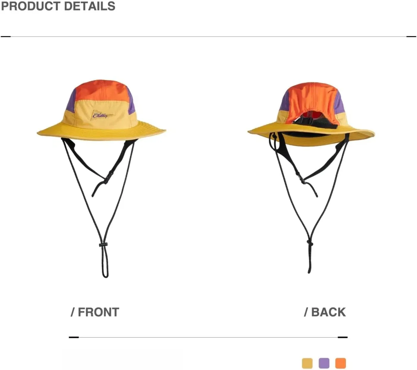 Color-Blocked Fisherman Style Sun Hat for Outdoor Camping, Surfing & Vacations - Wide Brim, UV Protective, Anti-Slip