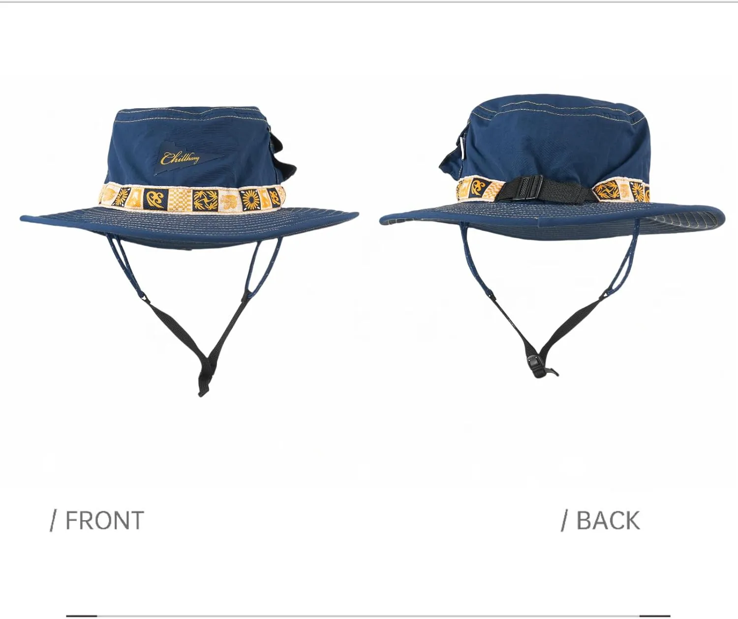 Color-Blocked Fisherman Style Sun Hat for Outdoor Camping, Surfing & Vacations - Wide Brim, UV Protective, Anti-Slip