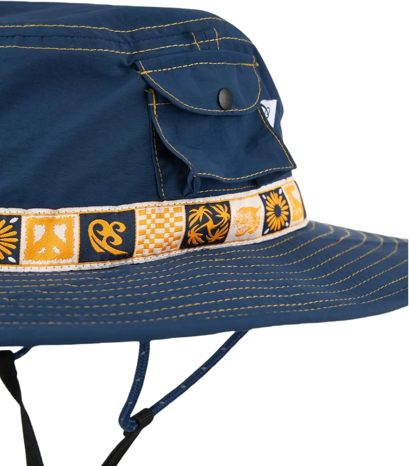 Color-Blocked Fisherman Style Sun Hat for Outdoor Camping, Surfing & Vacations - Wide Brim, UV Protective, Anti-Slip