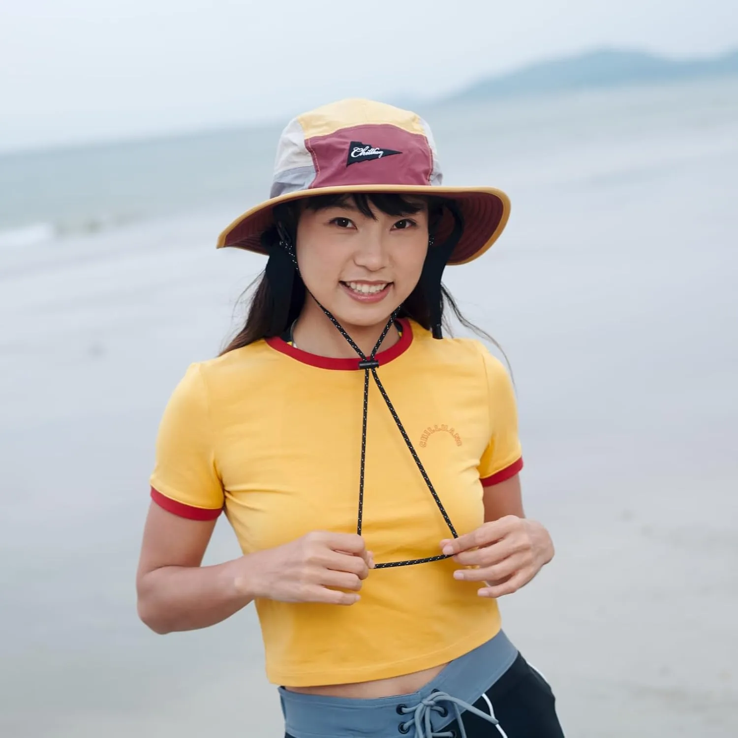 Color-Blocked Fisherman Style Sun Hat for Outdoor Camping, Surfing & Vacations - Wide Brim, UV Protective, Anti-Slip
