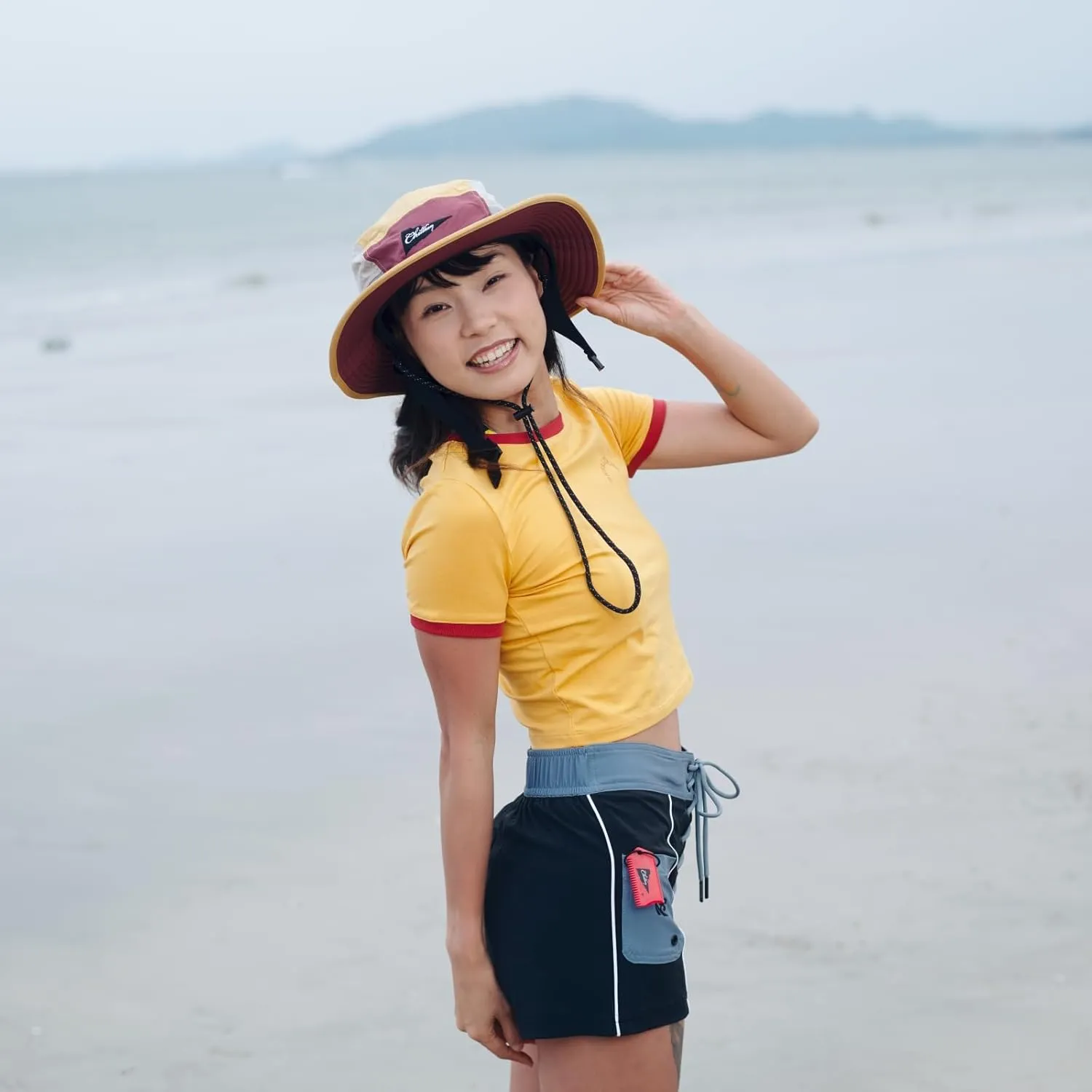 Color-Blocked Fisherman Style Sun Hat for Outdoor Camping, Surfing & Vacations - Wide Brim, UV Protective, Anti-Slip