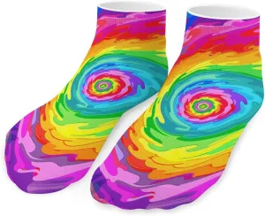 Colorful Tie Dye Ankle Socks Breathable Low Cut Sports Socks Casual No Show Sock for Women Men