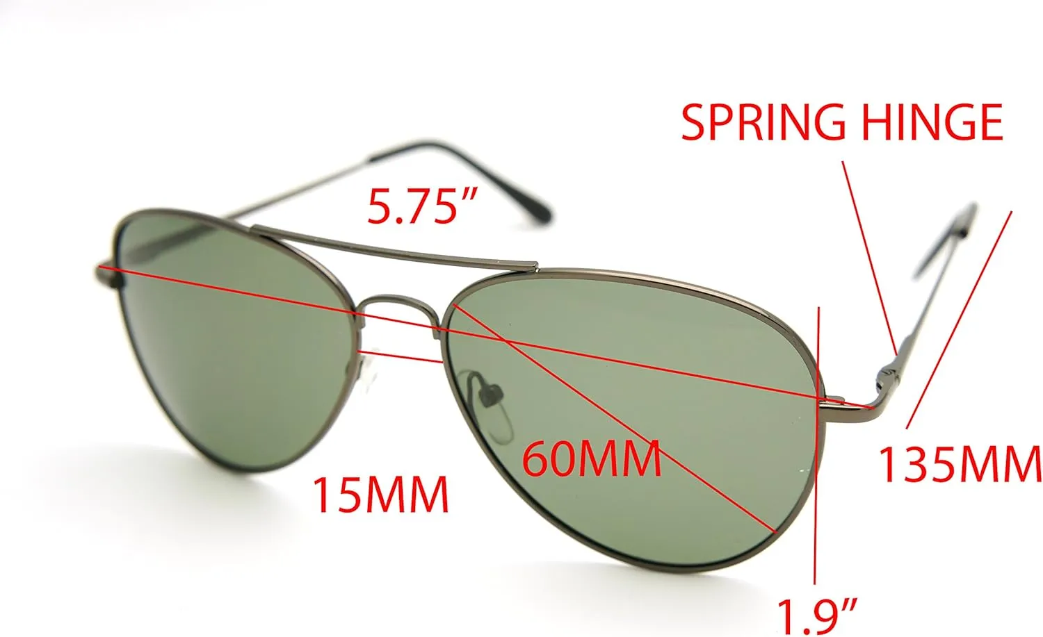 ColorViper Classic Aviator Frame Sunglasses 100% UV Protection