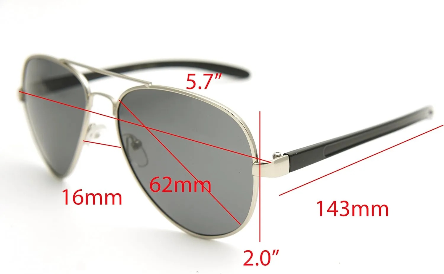 ColorViper Classic Aviator Frame Sunglasses 100% UV Protection