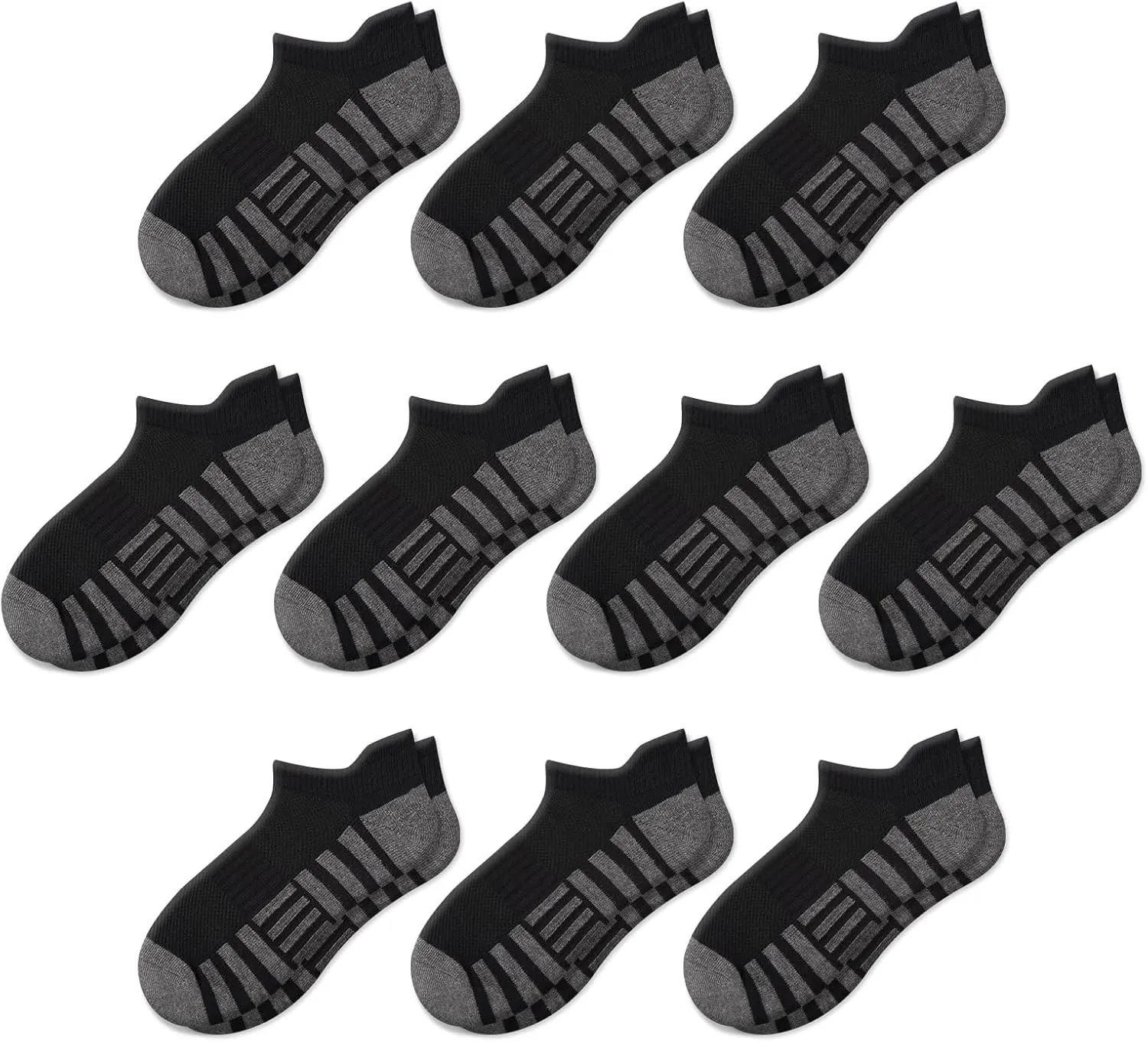 Comfoex Boys Socks Low Cut Cotton Breathable Ankle Scoks Sport For Kids 4-7 7-10 Years Old Short Athletic 10 Pairs
