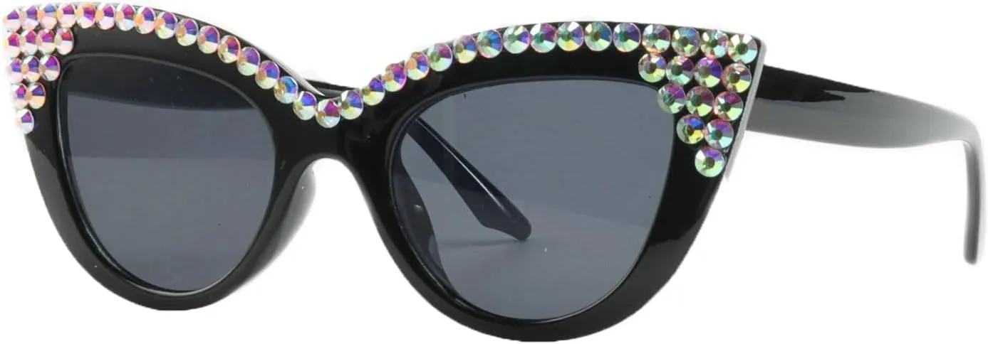 COTIA Cat Eye Diamond Sunglasses Fashion Bling Rhinestone Vintage Frame Women Men Sun Glasses UV400