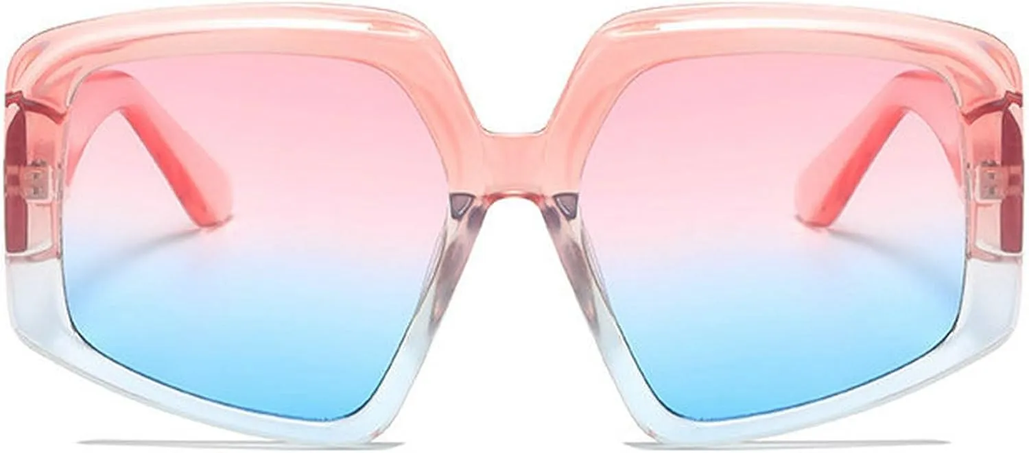 COTIA Cat Eye Vintage Oversized Sunglasses Women Men Irregular Polygon Fashion Personality Cateye Sun Glasses Eyewear