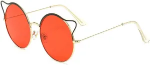 COTIA Cute Round Punk Sunglasses Women 2023 Cat Eye Sun Glasses for Ladies Vintage Eyewear Shades UV400