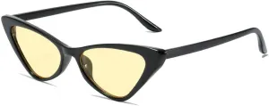 COTIA Small Cat Eye Sunglasses Vintage Fashion Candy Color Narrow Women Men Eyewear