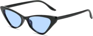 COTIA Small Cat Eye Sunglasses Vintage Fashion Candy Color Narrow Women Men Eyewear