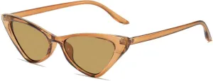 COTIA Small Cat Eye Sunglasses Vintage Fashion Candy Color Narrow Women Men Eyewear