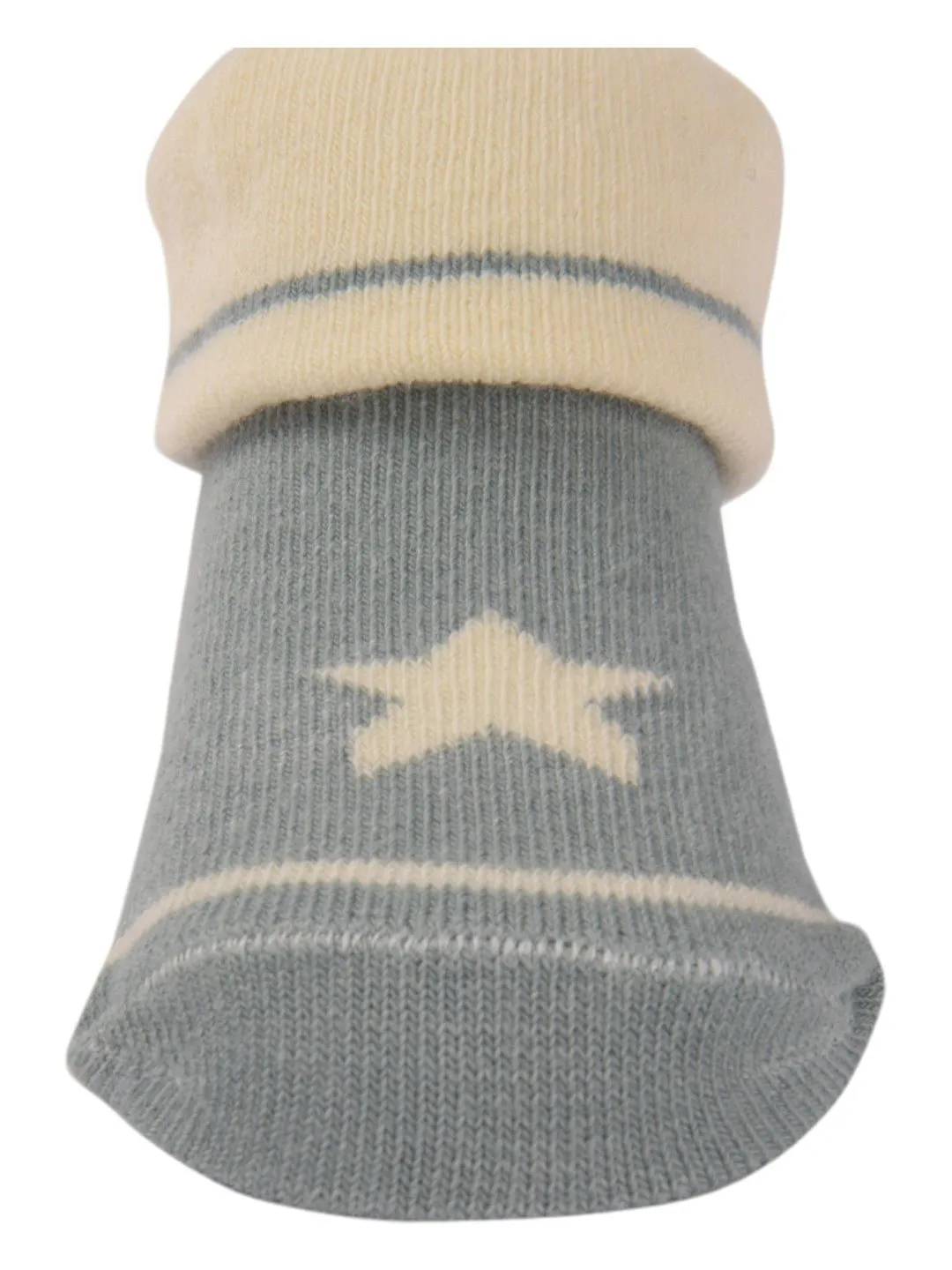 Cotton Star Themed Blue Socks For Boys