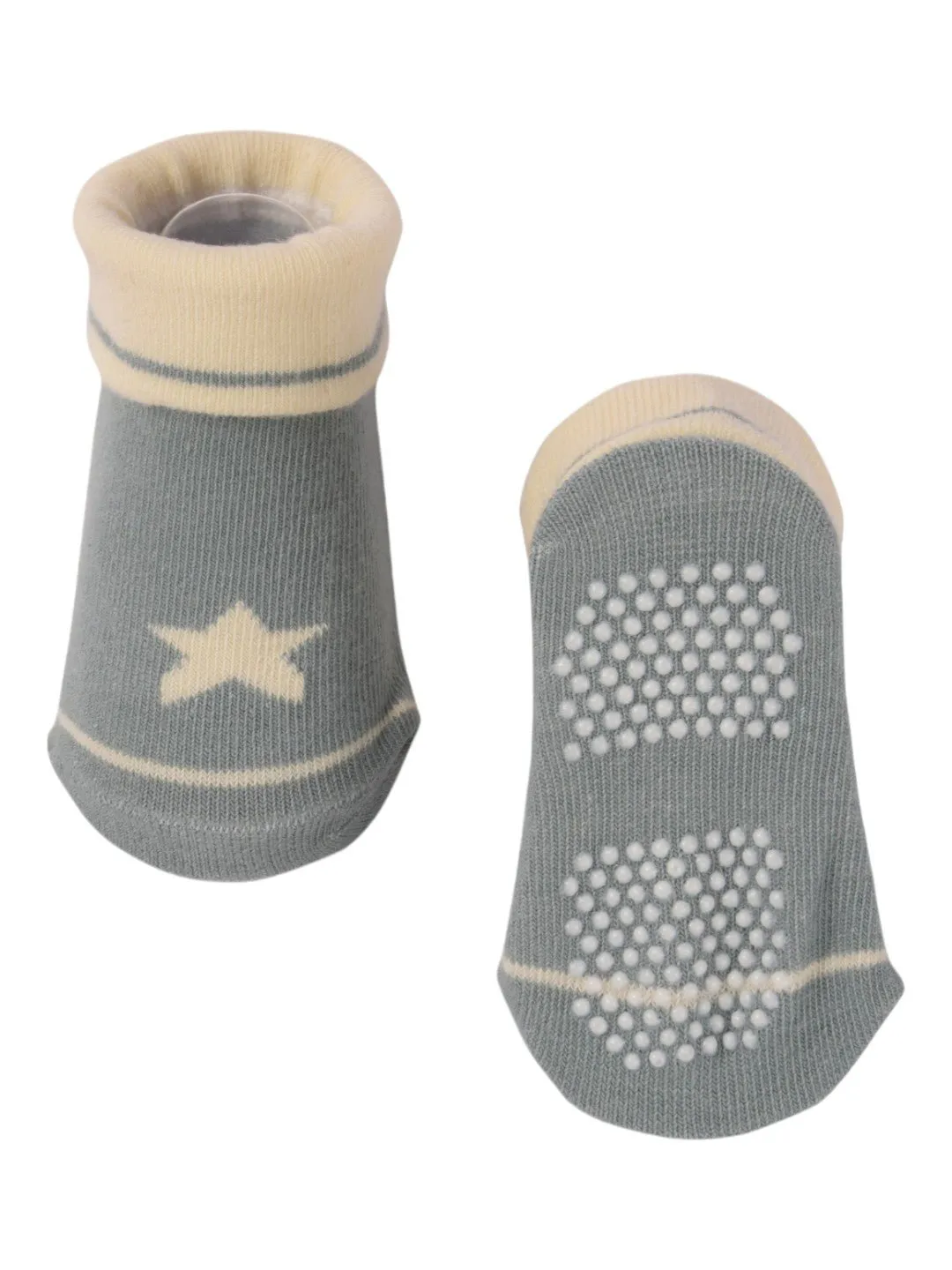 Cotton Star Themed Blue Socks For Boys