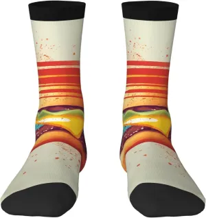 Crew Athletic Socks Moisture-Wicking Running Sock Tomorrow I'll Start Running Casual Calf Socks for Men Women