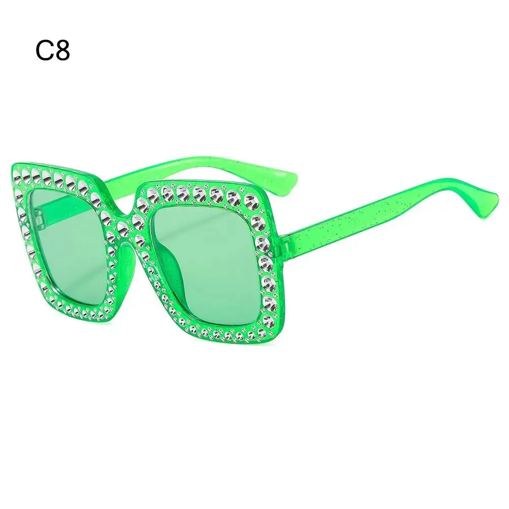 Crystal Oversized Sunglasses for Women with Rhinestones