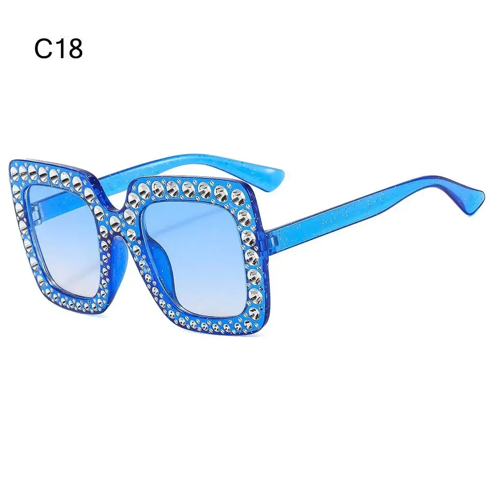 Crystal Oversized Sunglasses for Women with Rhinestones
