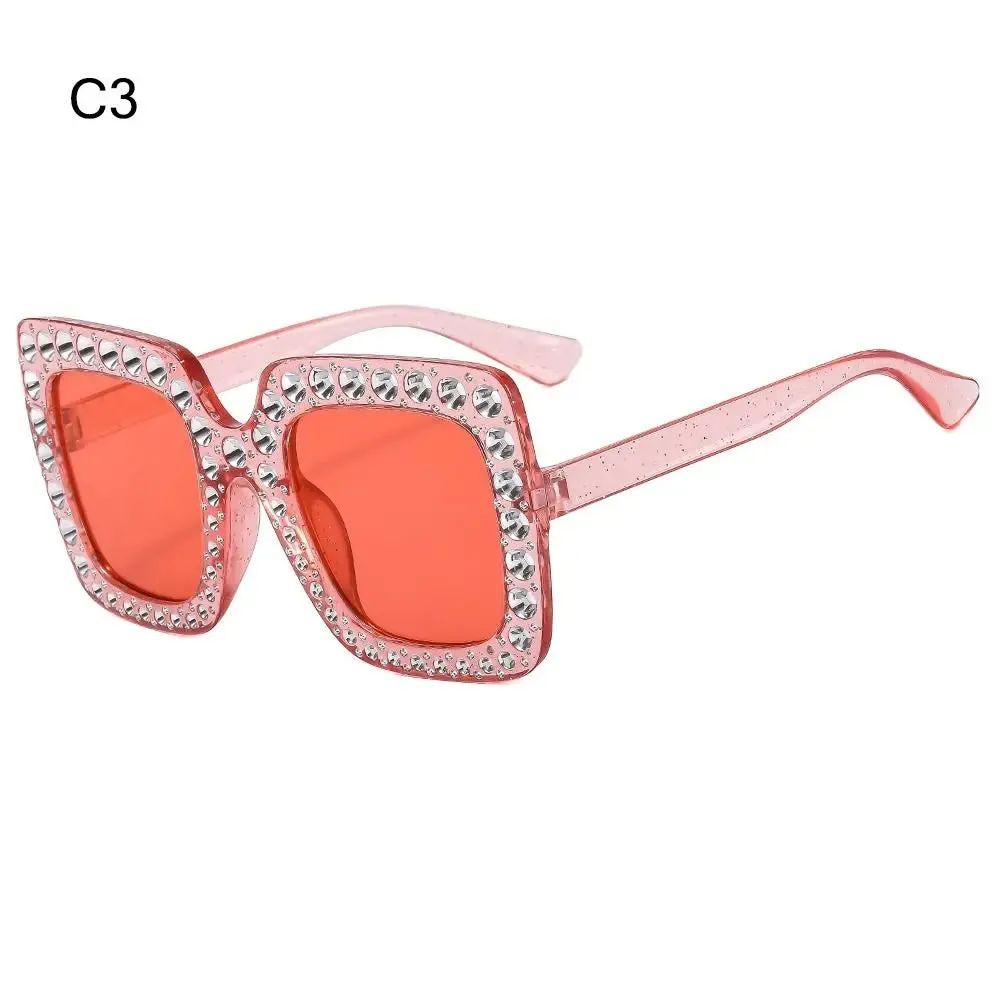 Crystal Oversized Sunglasses for Women with Rhinestones