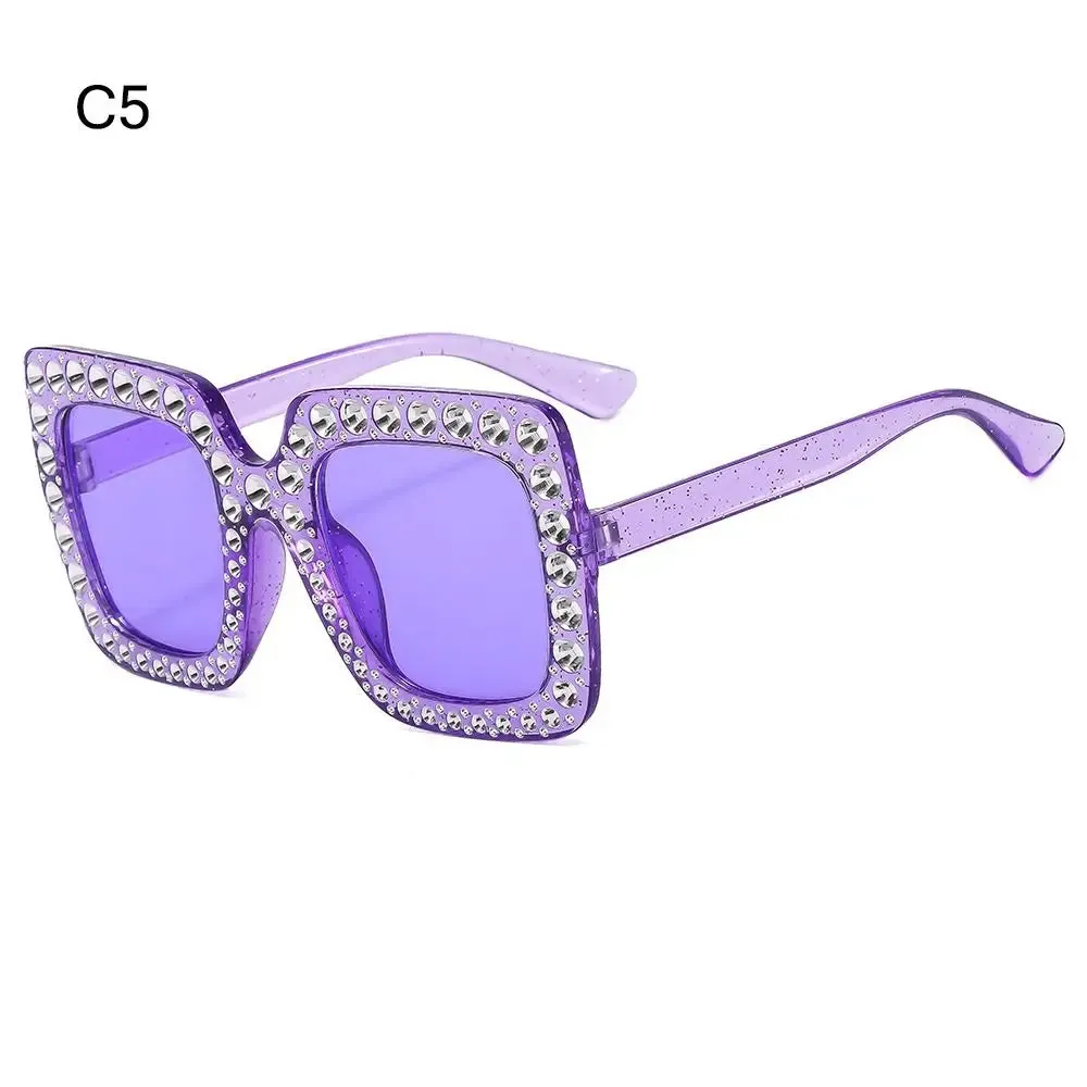 Crystal Oversized Sunglasses for Women with Rhinestones