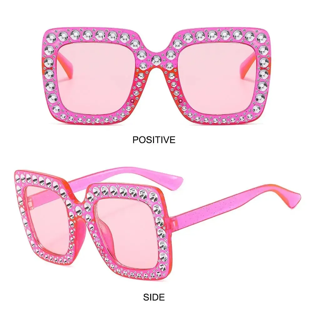 Crystal Oversized Sunglasses for Women with Rhinestones