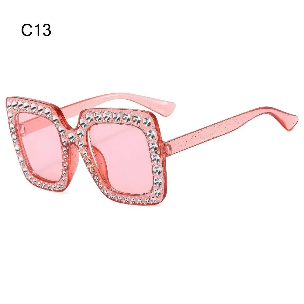 Crystal Oversized Sunglasses for Women with Rhinestones