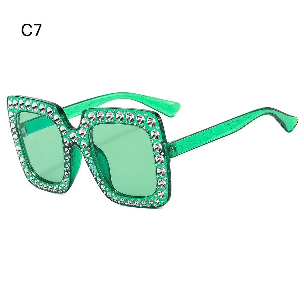 Crystal Oversized Sunglasses for Women with Rhinestones